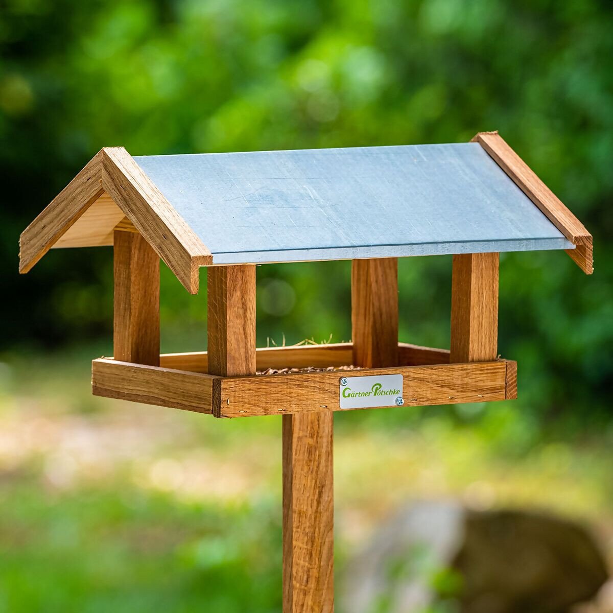 Vogelfutterhaus Linus, Eiche &amp; Stahldach Online Kaufen Bei Gärtner for Vogelhaus Kaufen